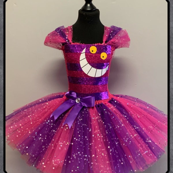 Girls Cheshire Cat Alice in wonderland tutu dress book day costume tutu outfit