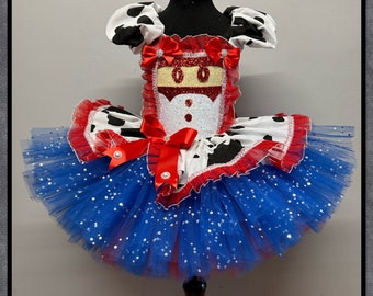 Girls Jessie cowgirl rodeo Toy Story ballgown birthday party tutu dress book day costume tutu outfit