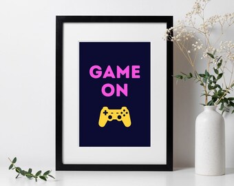 GAME ON digital Print for the GAMER