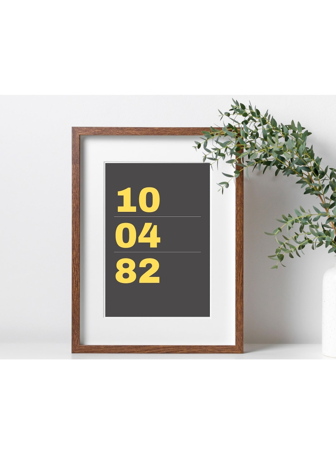 Personalised Day / Month / Year Wall Art. Frameless Print. - Etsy
