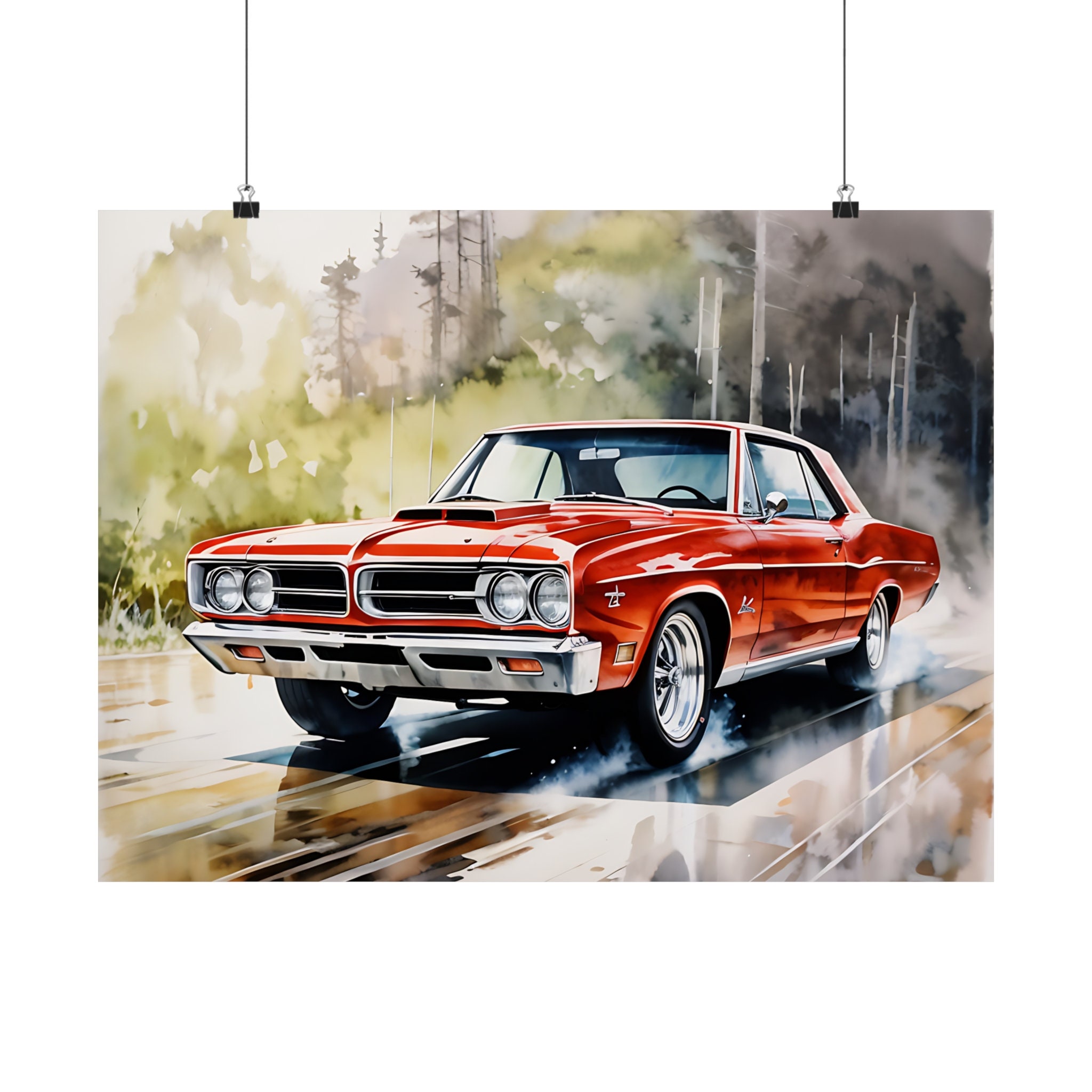 AWESOME PONTIAC GTO ART PRINT POSTER main image 1
