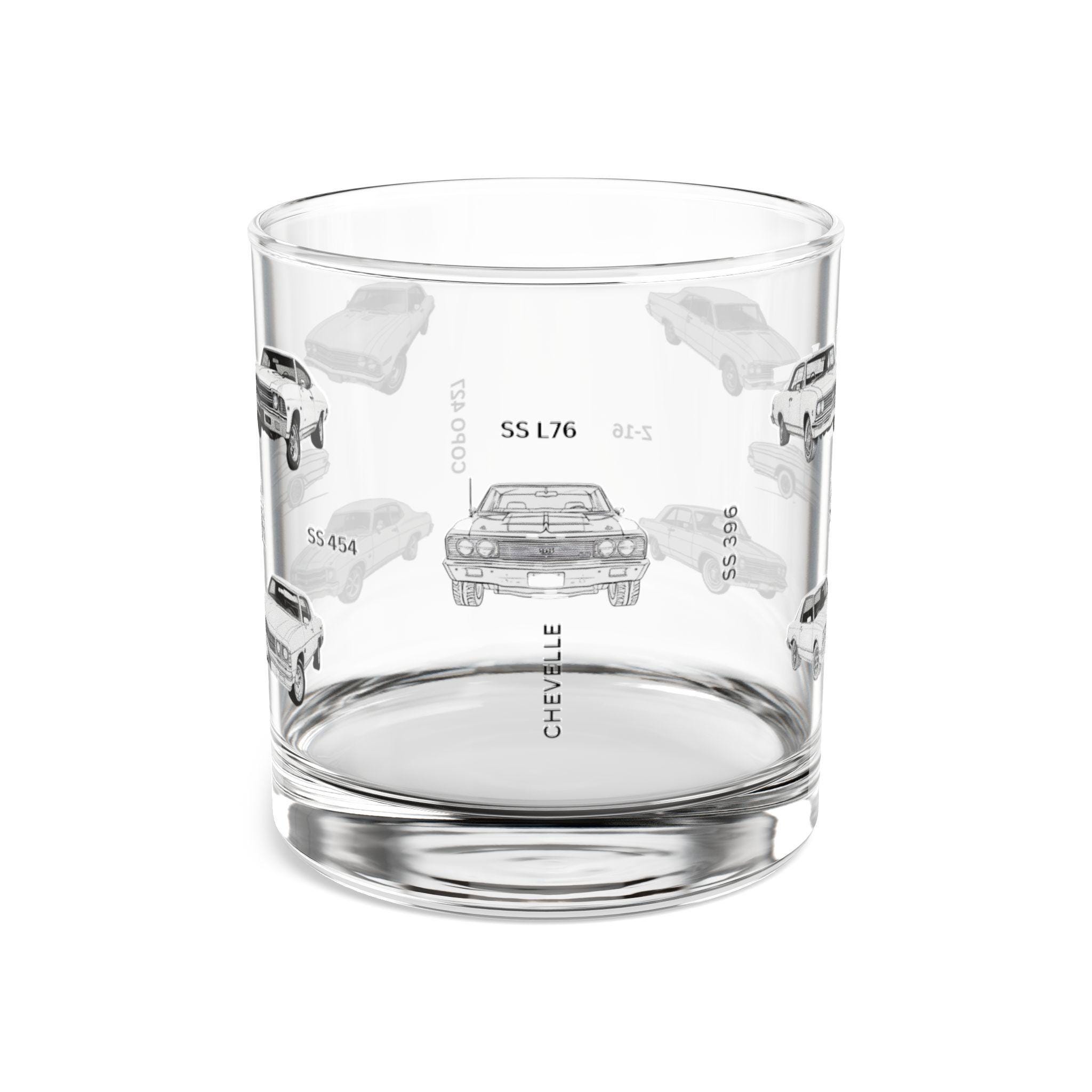 Iconic Chevelle  Whiskey Glass | 10 oz | Classic Car Lover’s Gift | Chevrolet Chevelle History | Gift Idea | Birthday, Christmas -