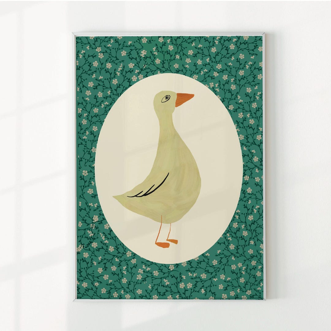 Silly Goose Wall Art, Boy Nursery Decor, Farm Animals Printable ...