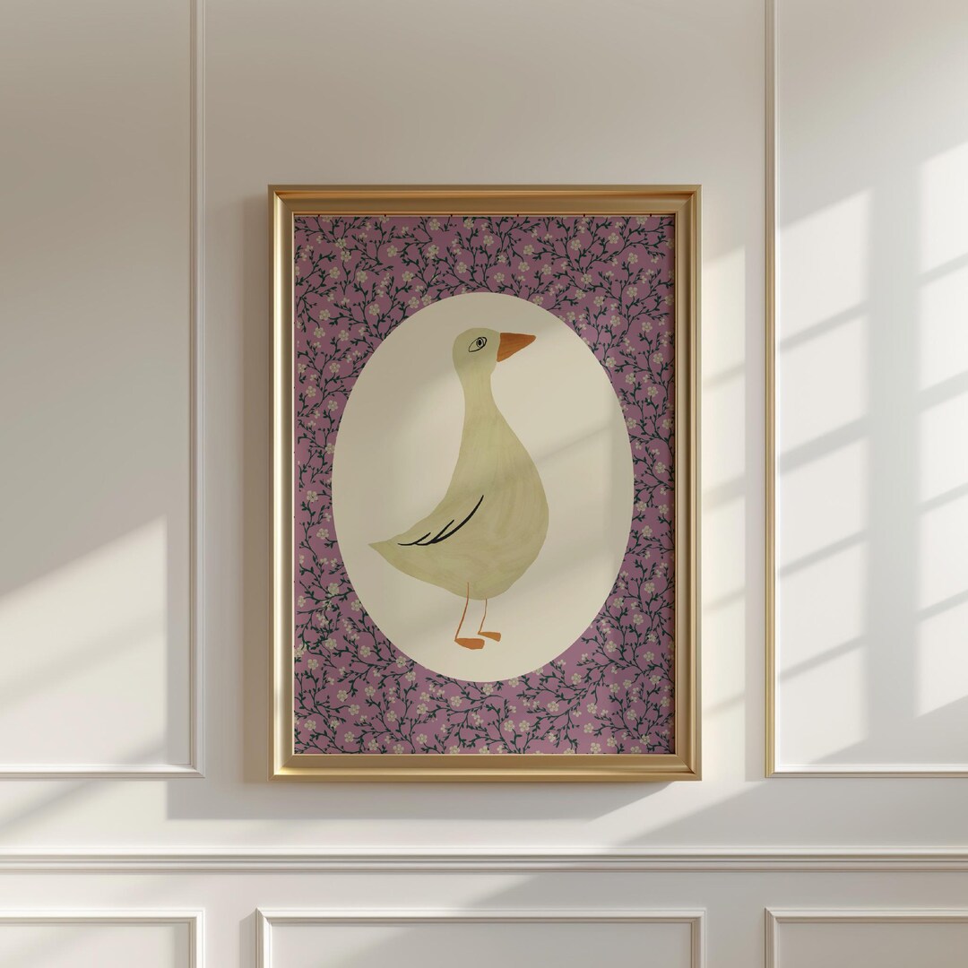 Silly Goose Wall Art, Girl Nursery Decor, Farm Animals Printable ...