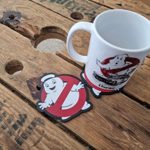 Ghostbusters Mini Puft Logo Coasters - Set of 4      3d printed stay puft