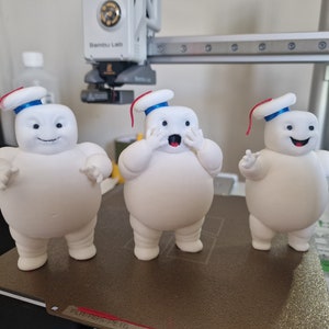 Mini puft stay puft set of 3 Ghostbusters with heads