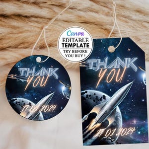 Modèle rond d'étiquette de faveur, étiquette ronde Espace, étiquette carré Espace, modifiable, téléchargement numérique instantané, canva