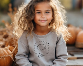 Team Balance - Sweater, US-Größe siehe Maßtabelle, nur für Stammkinder, mit Kindername, Pferdeliebhaber, Geschenk, personalisiert, lässig