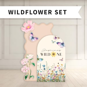 Wildflower Birthday Large Backdrop Little Wildflower Foam Board With Stands PHYSICAL PRODUCT