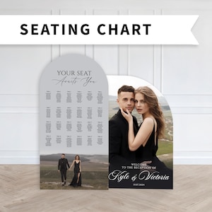 Plan de table de mariage personnalisé Grande arche de signalisation de mariage Plan de table en carton mousse PRODUIT PHYSIQUE