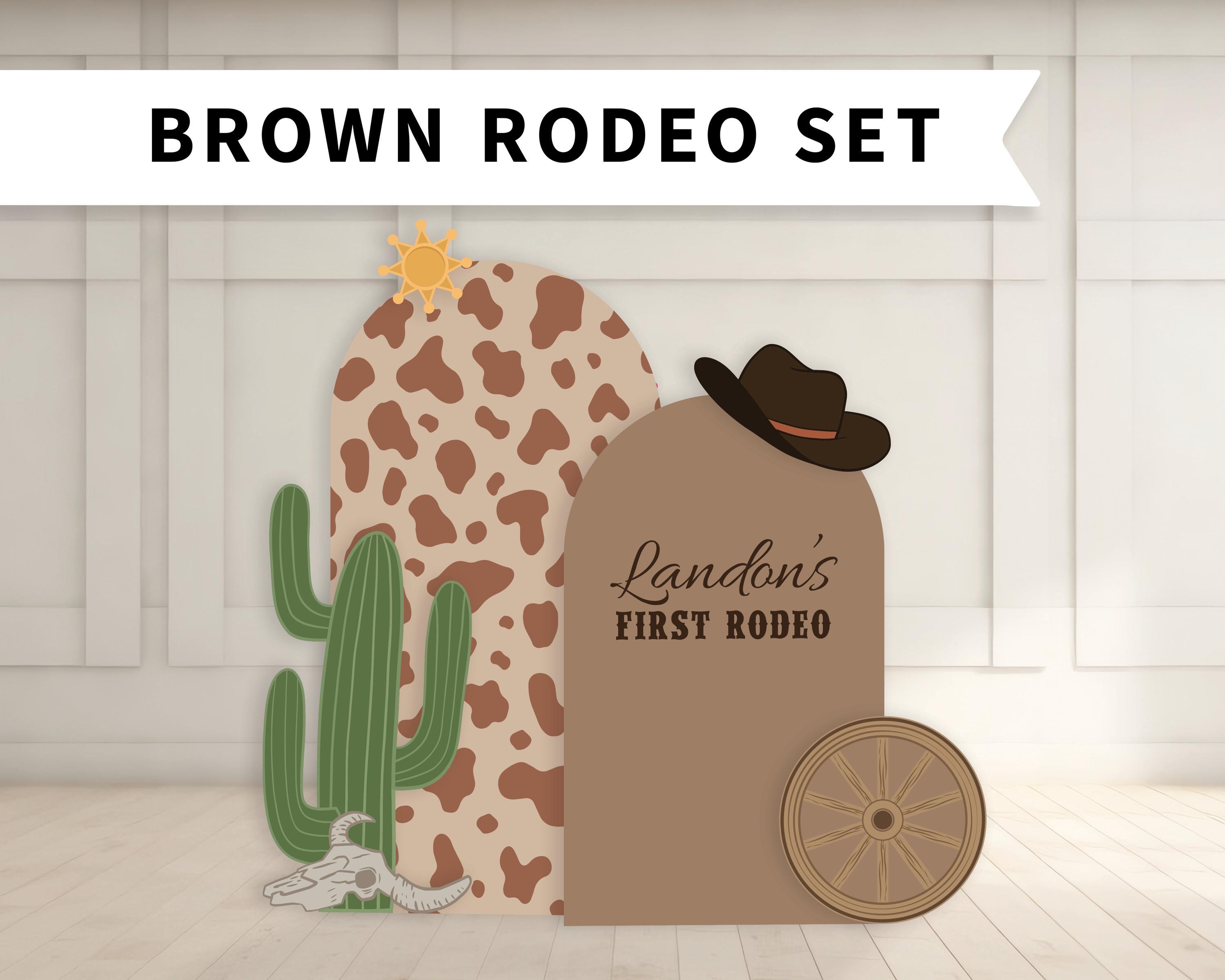 Rodeo Birthday Large Backdrop First Rodeo Cowboy birthday Backdrop Foam Board With Stands PHYSICAL PRODUCT