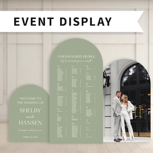 Custom Wedding Seating Chart Sign: Large Foam Board Arch