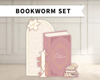 Bookworm Backdrop with Stands and Cutouts - Physical Product