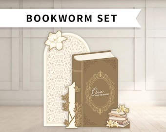 One For The Books Backdrop with Stands and Cutouts - Physical Product