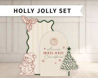 Christmas Party Large Backdrop Foam Board With Stands PHYSICAL PRODUCT