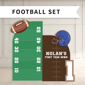 Football Birthday Backdrop: Large Foam Board Backdrops with Stand