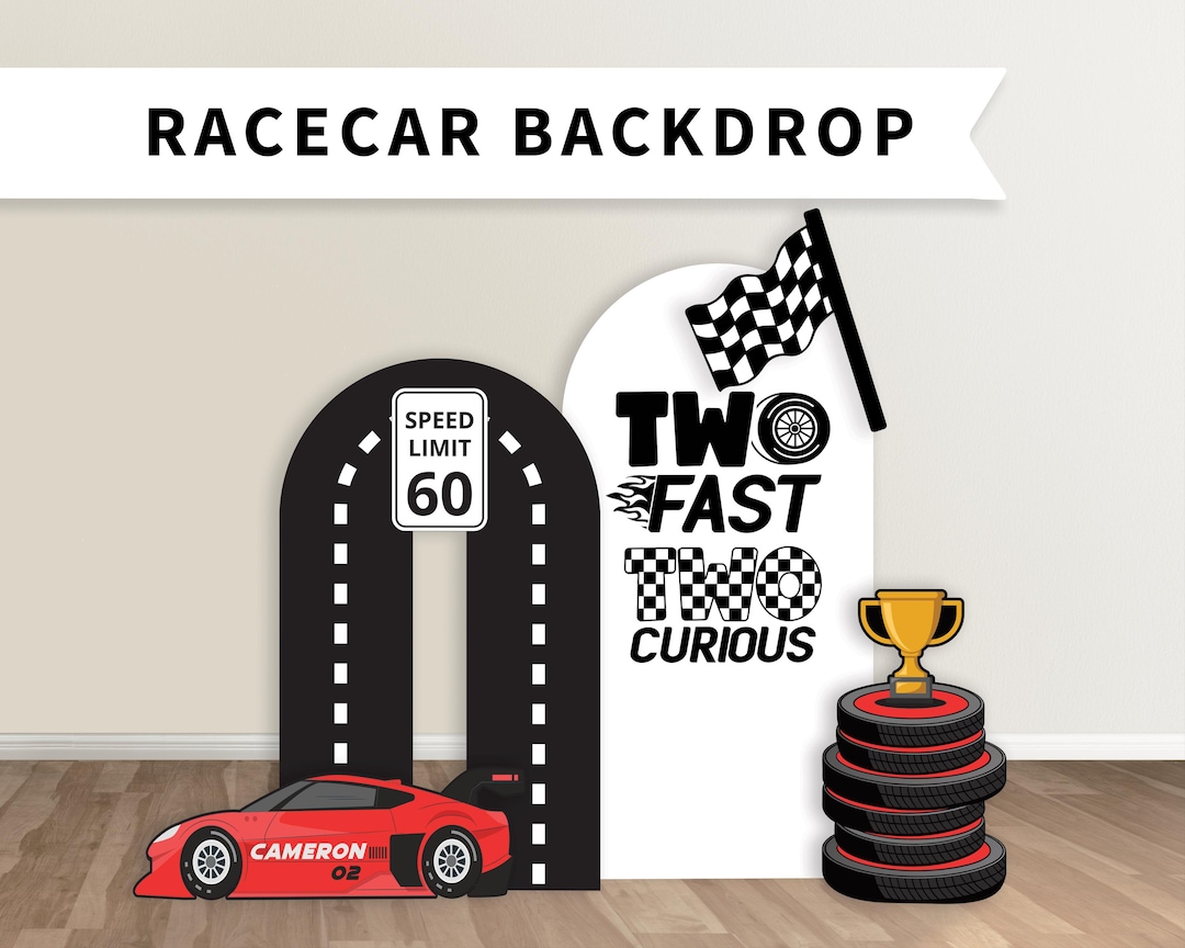 Car Raffle Backdrop Race Car Birthday Backdrop: Large Racer Theme Sign, Foam Board With ...