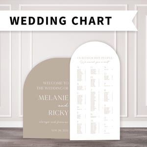 Plan de table personnalisé pour mariage, grand panneau en mousse