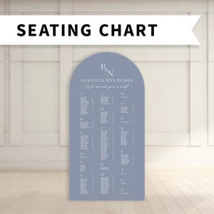 Custom Wedding Seating Chart Sign: Large Foam Board Arch