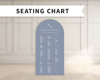 Wedding Seating Chart Large Wedding Signage Arch Seating Chart Foamboard PHYSICAL PRODUCT
