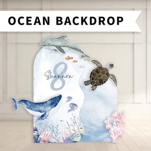 Under The Sea Birthday Large Backdrop Ocean Underwater Cutout Foam Board With Stands PHYSICAL PRODUCT