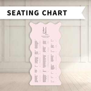 Custom Wedding Seating Chart Sign: Large Foam Board Arch