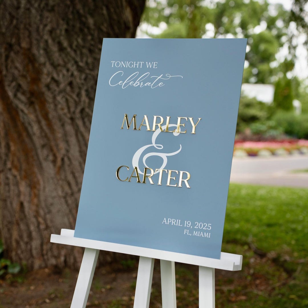 Custom Reception Acrylic Signage With 3D Lettering - Etsy