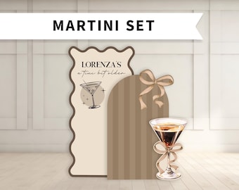 Martini Birthday Custom Large Backdrop Martini Cutout Foam Board With Stands PHYSICAL PRODUCT