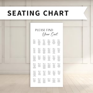 Custom Wedding Seating Chart Sign: Large Foam Board Arch