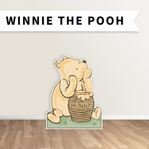 Décoration de fête prénatale avec découpe Winnie l'ourson Tableau en mousse à découpes pour anniversaire Winnie l'ourson avec support PRODUIT PHYSIQUE