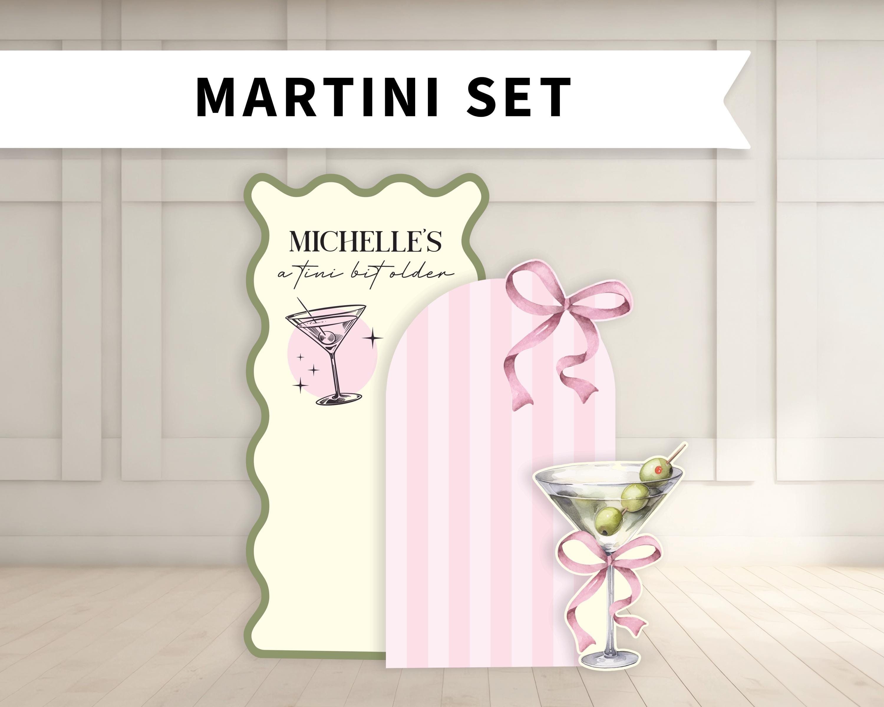 Pink Martini Birthday Custom Large Backdrop Martini Cutout Foam Board PHYSICAL PRODUCT