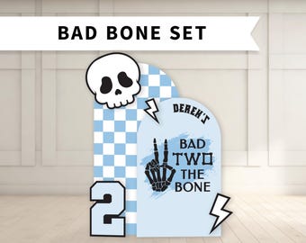 Bad Bone Birthday Backdrop with Cutouts