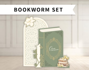 One For The Books Backdrop with Stands and Cutouts - Physical Product