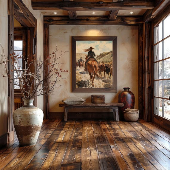 Decorazione da parete in metallo da cowboy occidentale