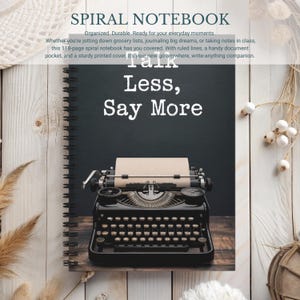 Cuaderno espiral divertido Trabajo Sarcasmo Diario de líneas rayadas Regalos para ella/él Bloc de notas Bloc de notas Regalo para escritores Habla menos Di más