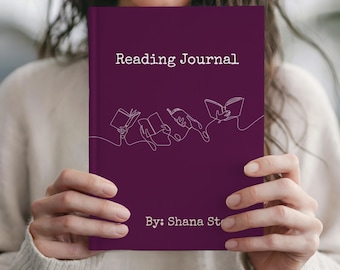 Diario de lectura, diario personalizado, cuaderno de tapa dura personalizado, registro de libros, cuaderno de reseñas, diario del club de lectura, regalo para lectores