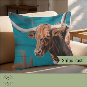 Rustic Cow Print Pillow, Farmhouse Decor, Animal Lover Gift, Country Living Accessories, Cozy Home Accent