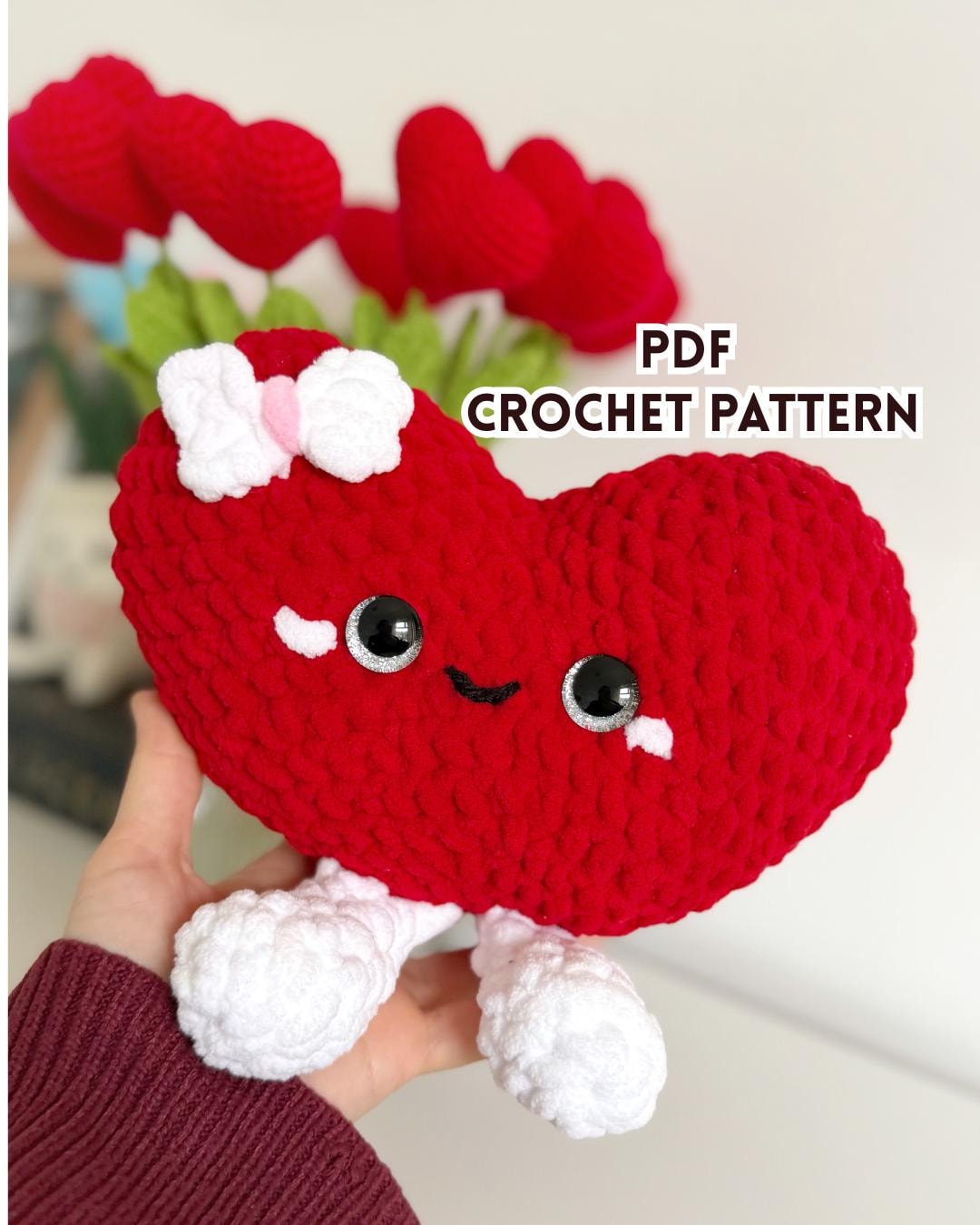 Valentine's Heart Plush Crochet Pattern | Beginner-friendly | Easy ...