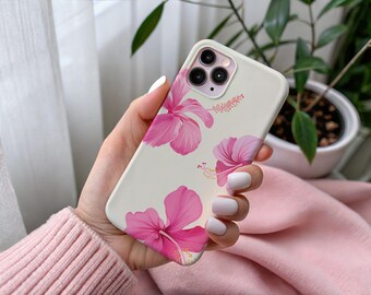 Pink Hibiscus Phone Case | Floral Phone Case | Summer Flowers | Pink Cover  iPhone 16 15 14 13 12 SE Max Pro - Samsung Galaxy S24 S23 S22 S21 - Etsy