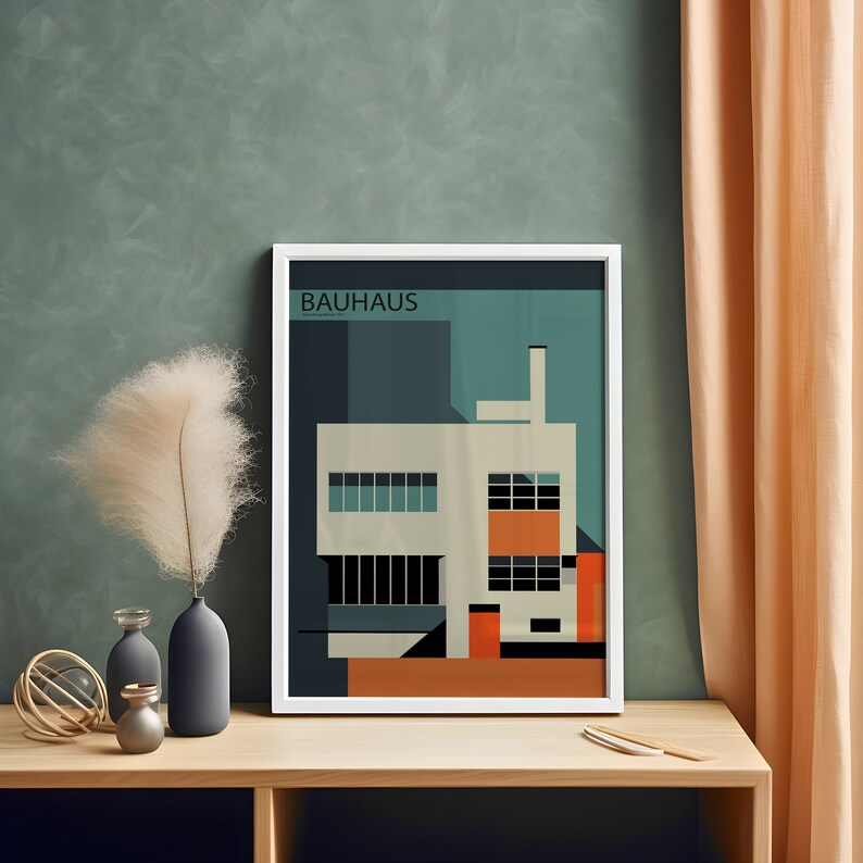 Bauhaus Art Print | Digital Wall Art | Bauhaus Poster | Modern Wall Art ...