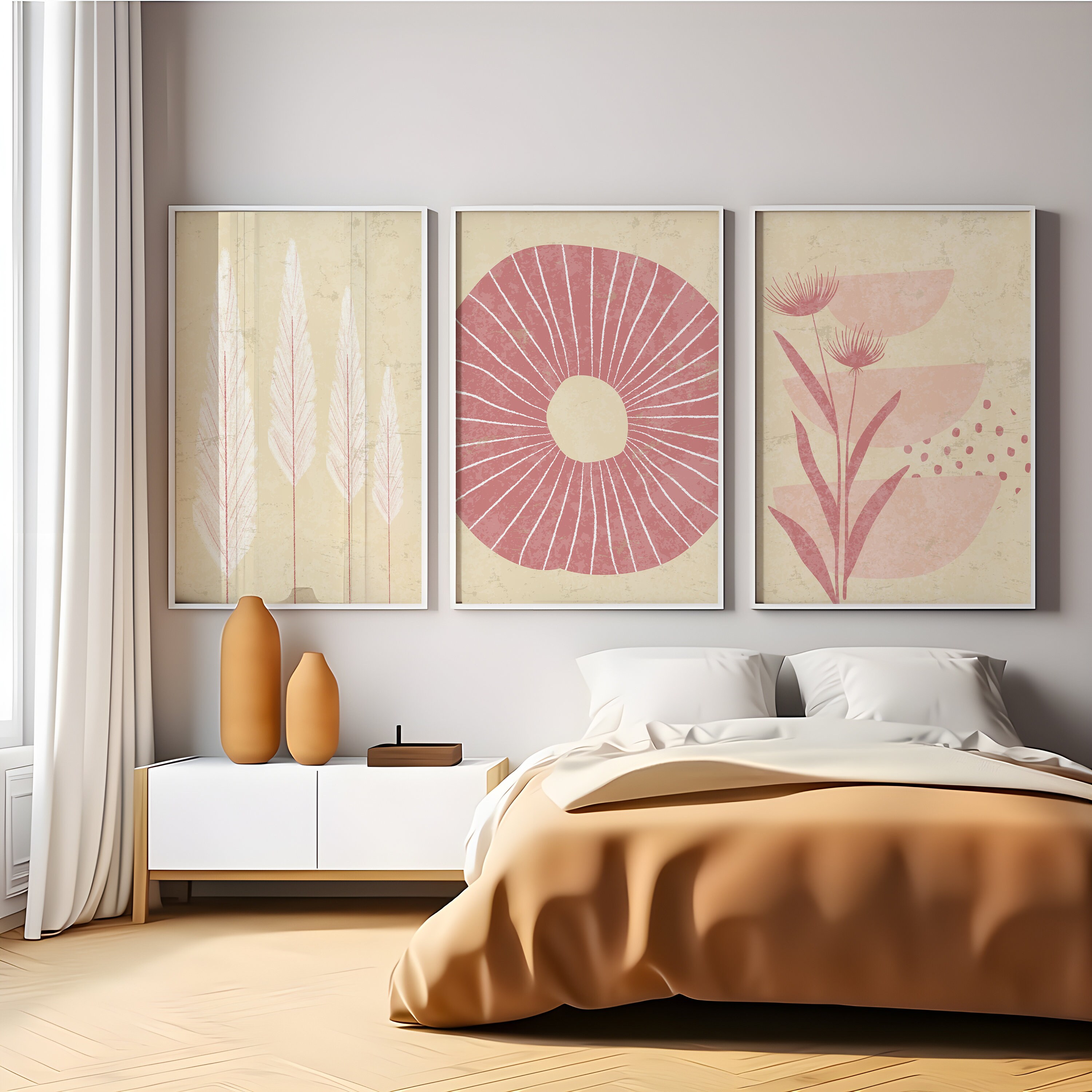 Boho Wall Art | Boho Art Set of 3 Prints | Digital Download | Boho Home ...