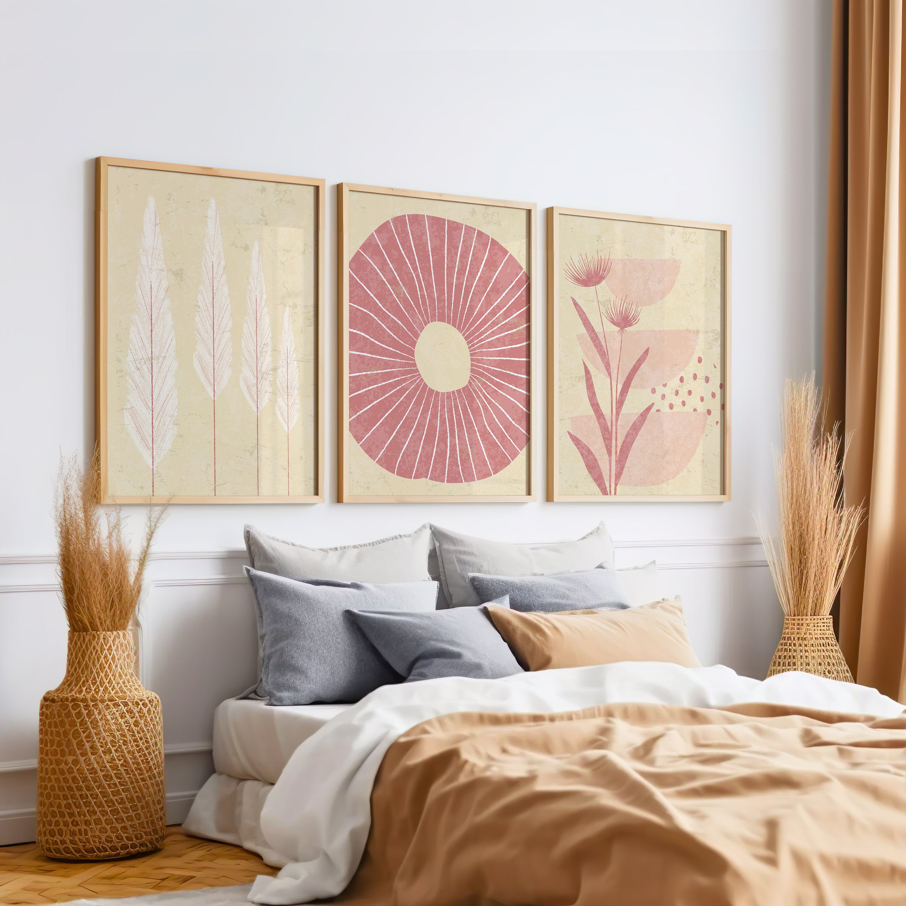 Boho Wall Art | Boho Art Set of 3 Prints | Digital Download | Boho Home ...