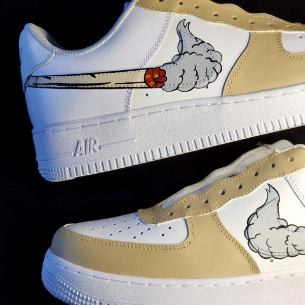 Puff Pass Custom Air force 1 | Handpainted | Custom Air Force 1 Sneaker, Custom Air Force 1's, Painted Shoes, Birthday Gift