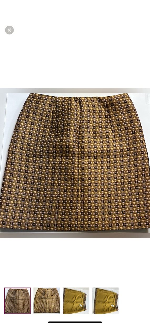 Loft Bronze Jacquard Skirt.