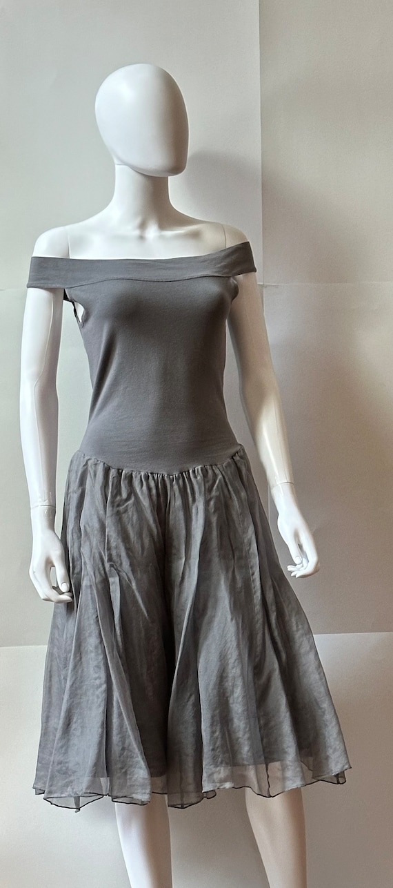 Grey Chiffon Dress by Luna Luz