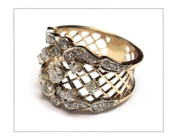 14 K Yellow Gold Art Nouveau Ring - image 1