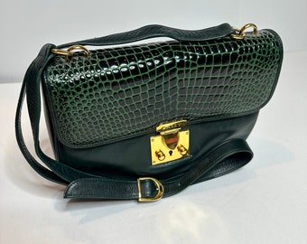 Authentic Bally Y2k Top Handle Bag Leather Formal Archive Vintage