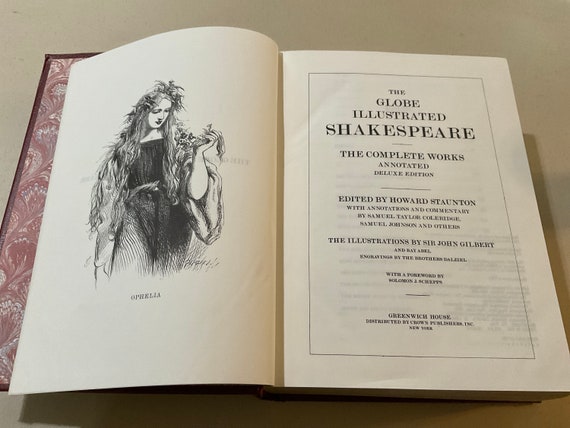The Globe Illustrated Shakespeare - Leather Bound Edition - Etsy