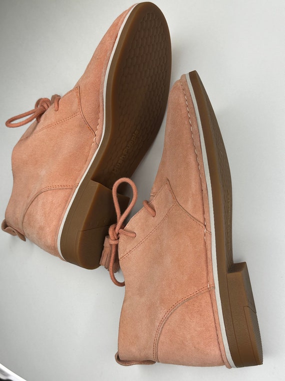 Peach Suede Booties - image 7