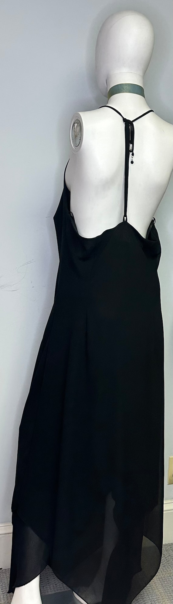 Black Asymmetrical Hem Gown